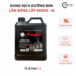Xịt bóng lốp xe, dung dịch dưỡng đen bóng lốp xe ô tô, xe máy, xe tải DENSO F1GREAT chuyên dụng - 4L