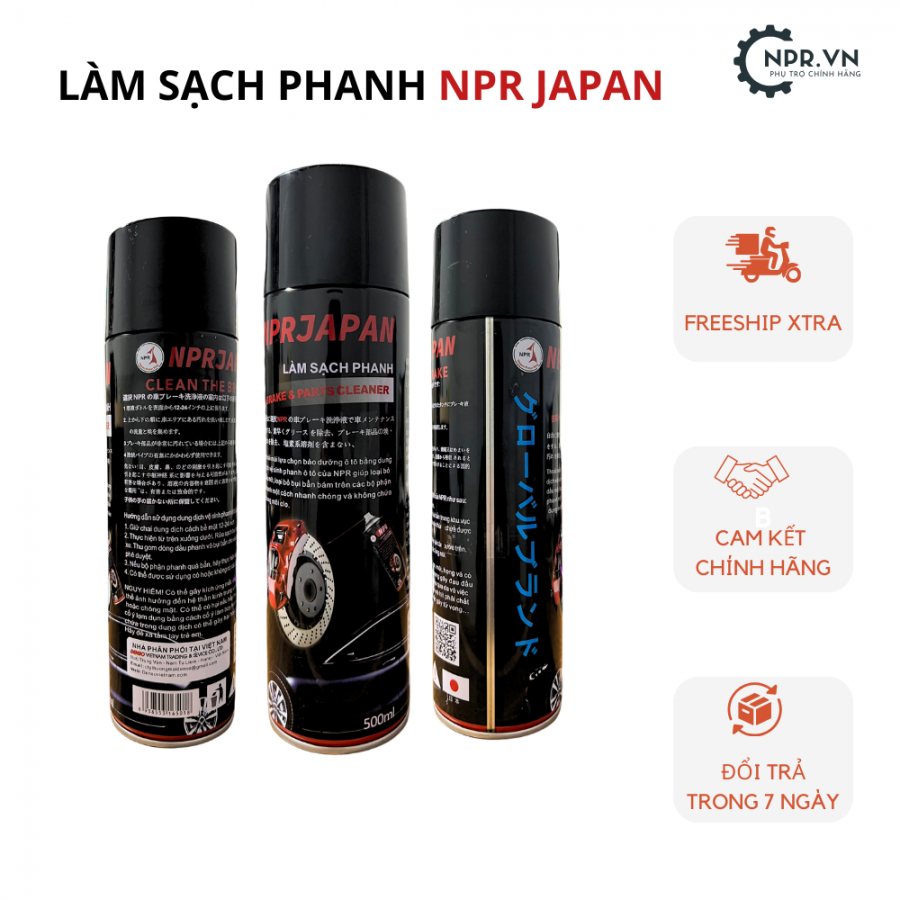 Dung dịch vệ sinh phanh, bố thắng - Vệ sinh thắng đĩa, tẩy dầu mỡ chính hãng NPR JAPAN,dung dich ve sinh phanh bo thang  ve sinh thang dia tay dau mo chinh hang npr japan